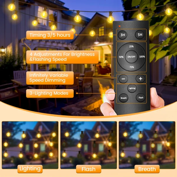 30M Outdoor String Lights G40 - Image 3