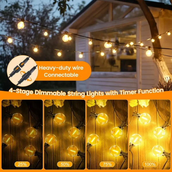 30M Outdoor String Lights G40 - Image 2