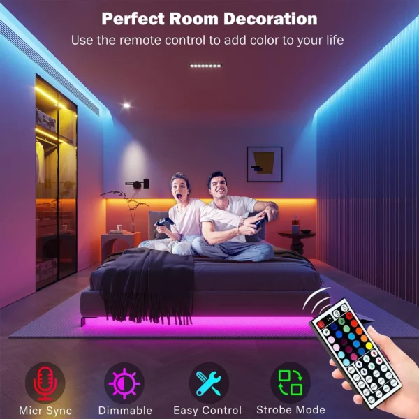 RGB Led Strip Lights 5m 10m 20m 30m Led Room Light with APP Control - Image 2
