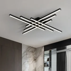Black Chandelier Square Bedroom Lamp