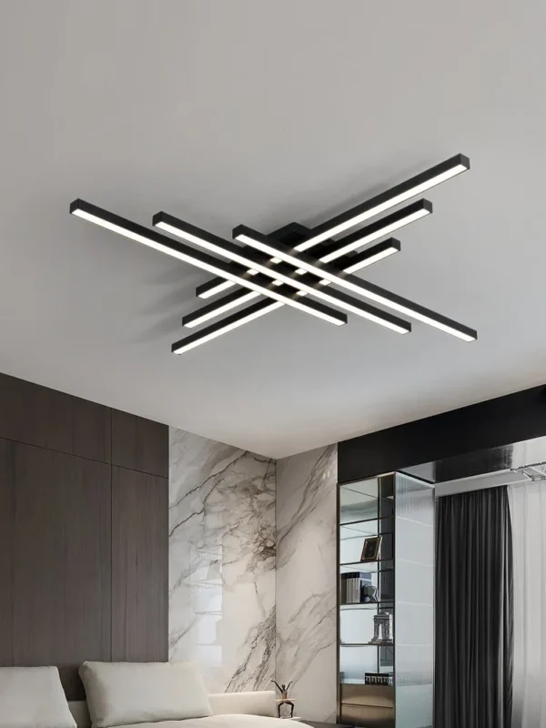 Black Chandelier Square Bedroom Lamp